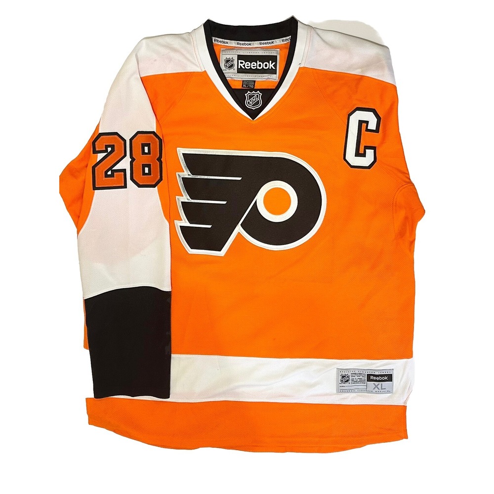 Hockey Philadelphia Flyers Reebok Jersey Signed Claude Giroux Size X-Large